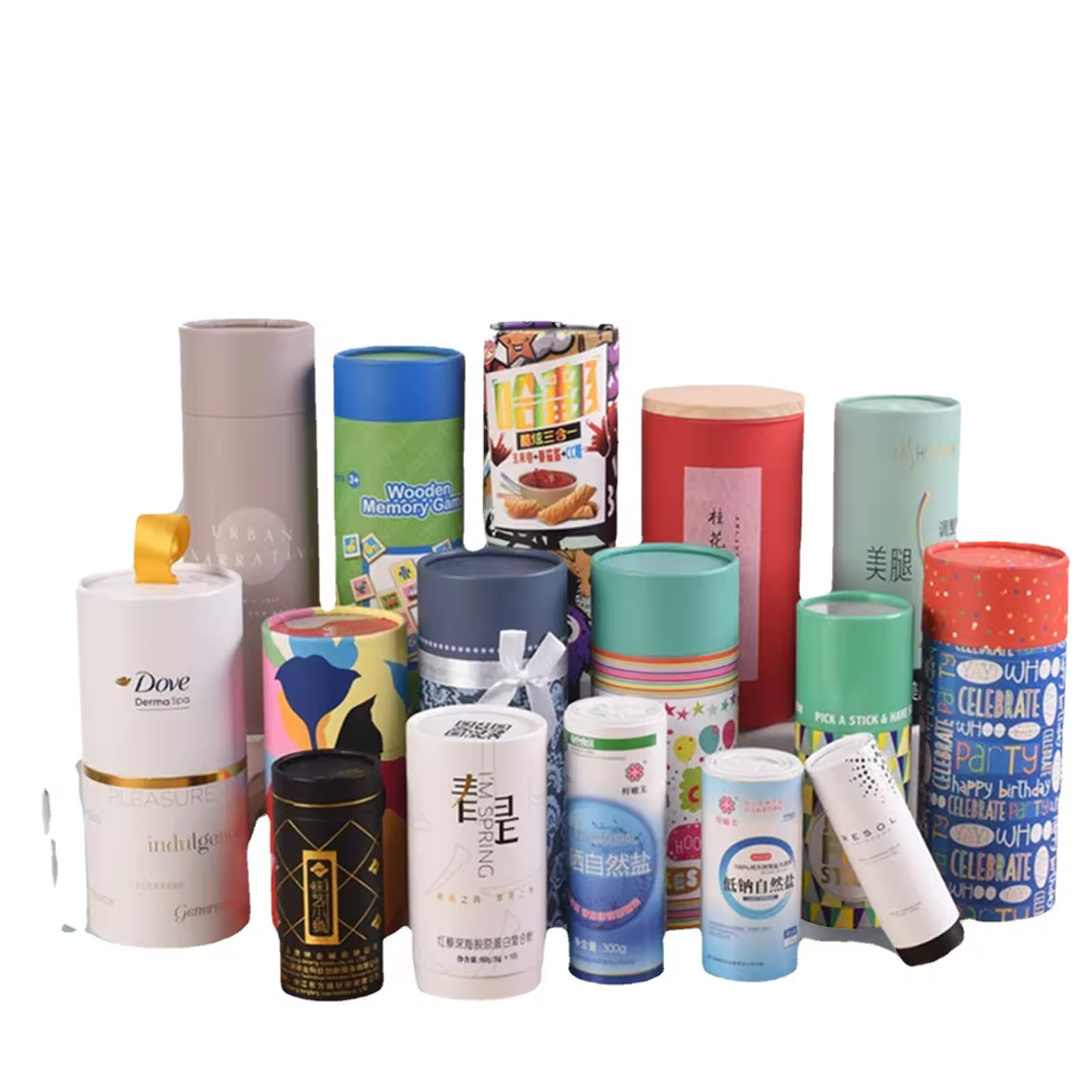 China Factory Supply OEM Food Grade Paper Tube Can Packaging Circular Paper Can