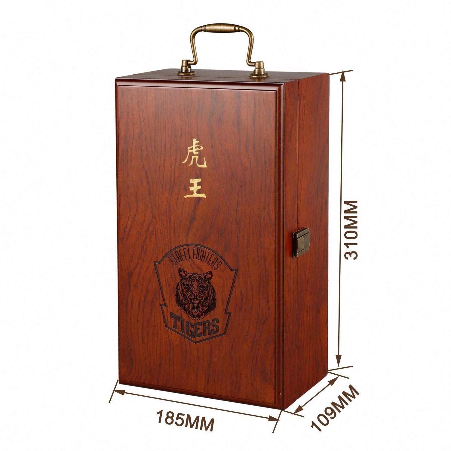 High Quality Handmade Custom Single Packaging Birch Solid Wood Wine Bottle Box - Image 4