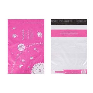 Custom Courier Bags poly bags poly mailers with outer Pouch back pocket for Waybill