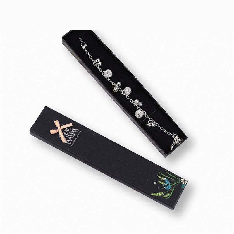 Wholesale High Quality Black Custom Logo Ring Necklace Jewelry Packaging Box - Image 5