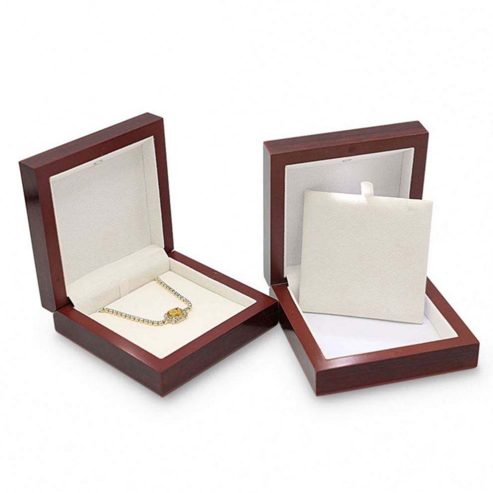 Wholesale High Quality Wooden Necklace Gift Box Custom Logo Wood Jewelry Necklace Box - Image 2