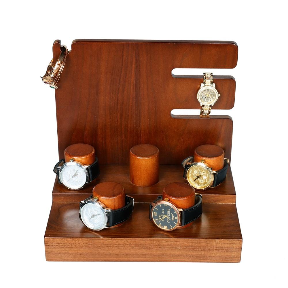 ODM/ OEM Wooden Mens Watch Case Holder Home Counter Solid Wood Gift Watch Display Stand - Image 5