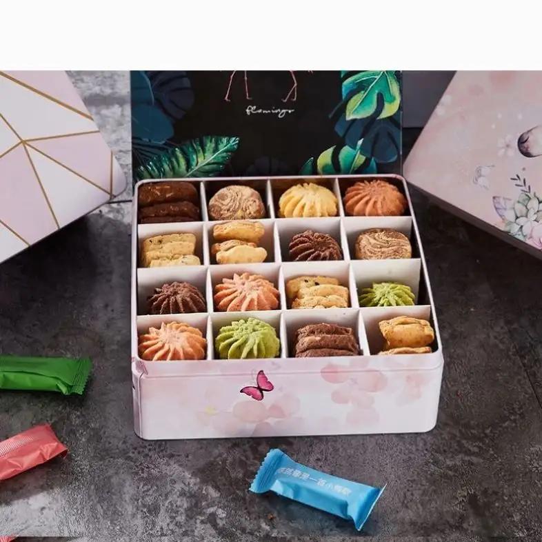 Luxury Leather Surface Metal Cans Gift Packaging Box Cookie Food Mooncake Tin Box - Image 5