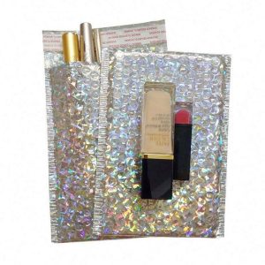 Custom Printed Glamour Hologram Bubble Mailers Metallic Holographic Bubble  Malling Bags