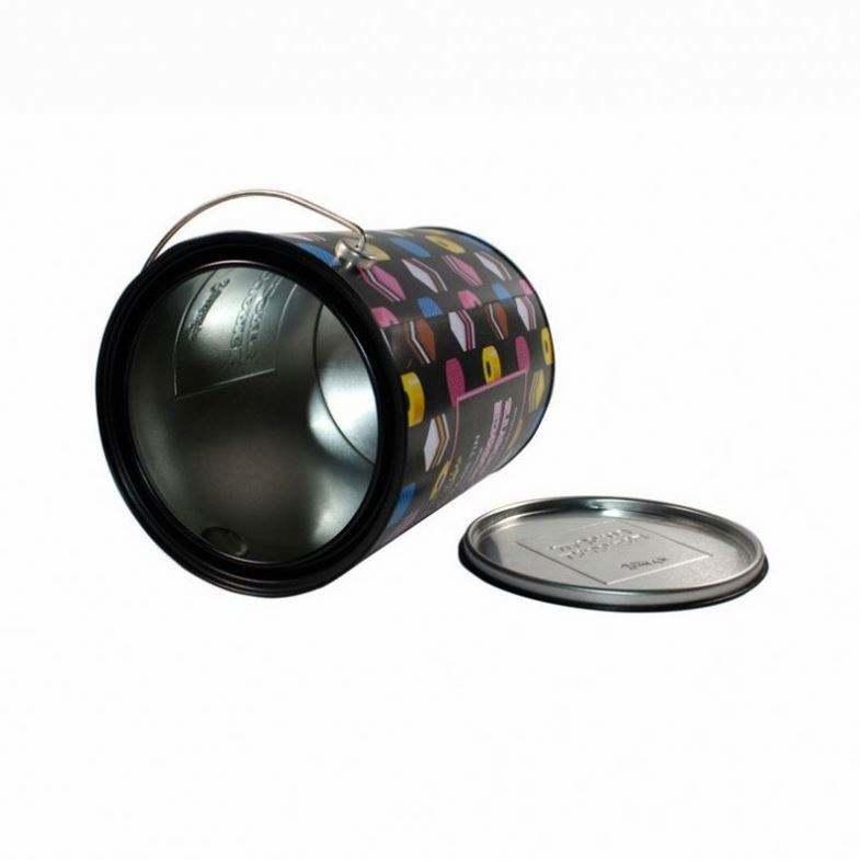 Manufacturer Customize Gift Packaging Tin Box Liquid Barrel Metal Box Portable custom printed Packaging Bucket with cover - 图片 4