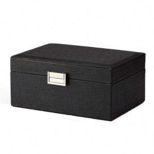 Custom unique necklace jewelry box leather luxury ring jewelry box