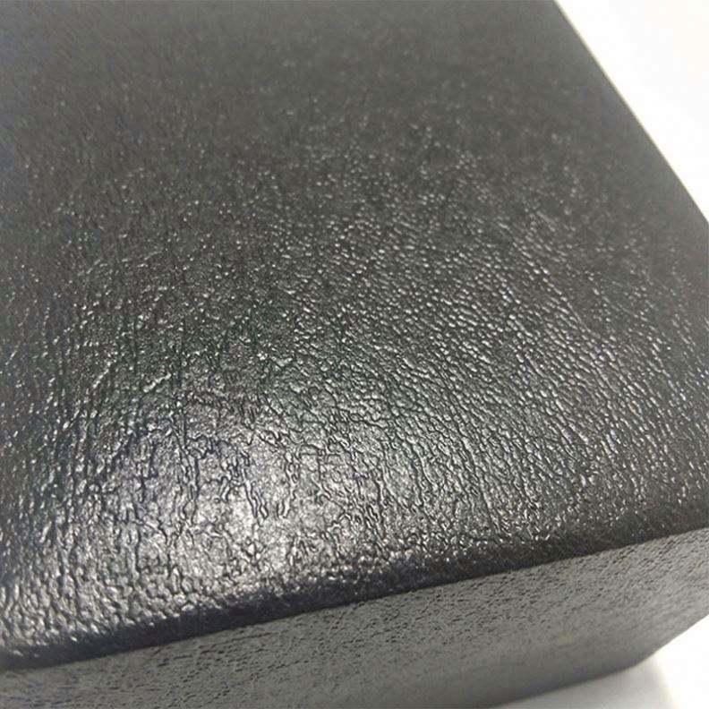 luxury high quality leather black ring and jewelry gift box packaging with velvet insert and small pillow - Image 5