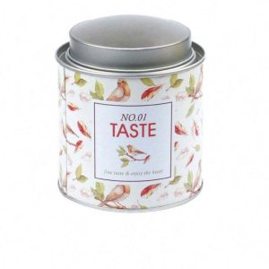 Wholesale Airtight Customized Cylindrical Airproof Metal Tin Coffee Tea Box Round Black Tea Tin Can With Plug In Lid