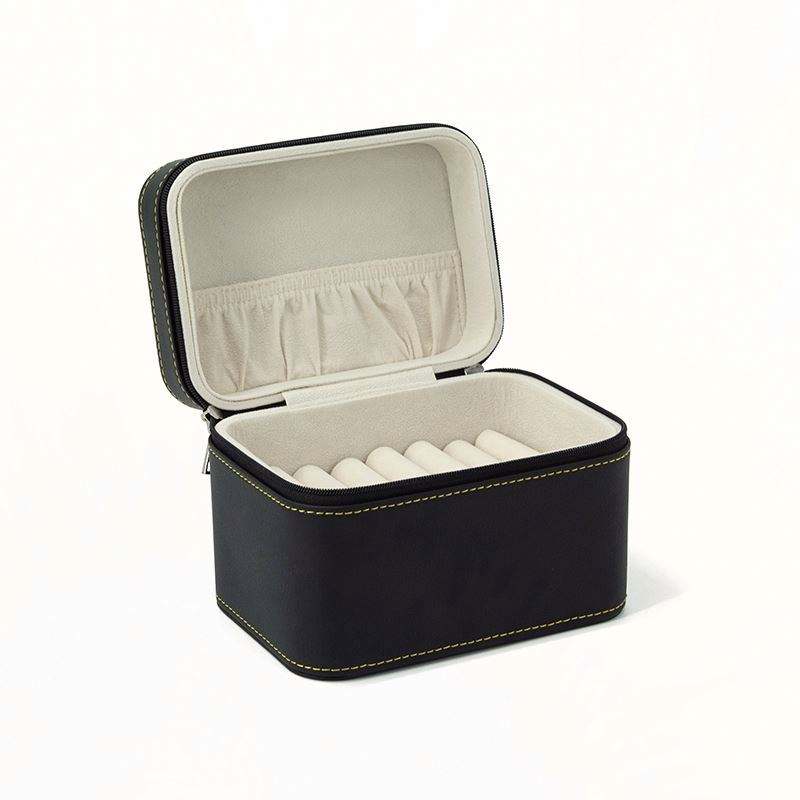Leather For gift Women Rings Earrings Necklace Travel bracelet jewelry box packaging Organizer Display Storage Case Custom - Image 2