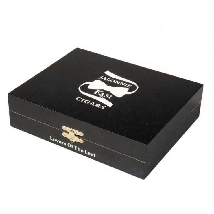 Factory Custom Size Solid Wooden Cigar Box Laser Logo Flip Cover Luxury Cigar Gift Box with Lock - Image 7