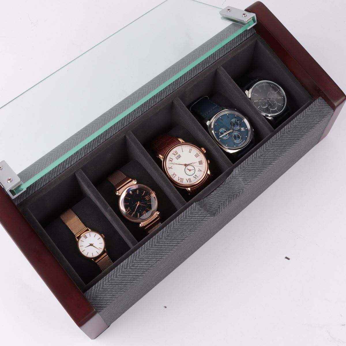 High End Wooden Watch Collection Box Luxury Mens Storage Gift Watch Box Packaging Case Organizer - Image 4