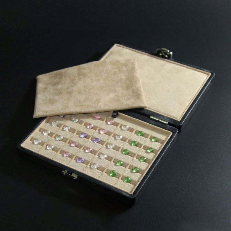 Custom printed logo jewelry box pu leather velvet luxury gift packaging jewellery box - Image 5
