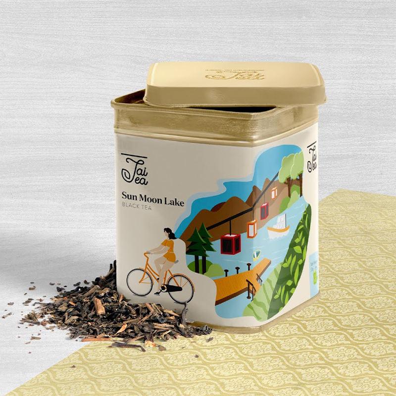 Hot sale dongguan custom printing luxurious square tea tin orange coffee packaging empty tea tin box - Image 3