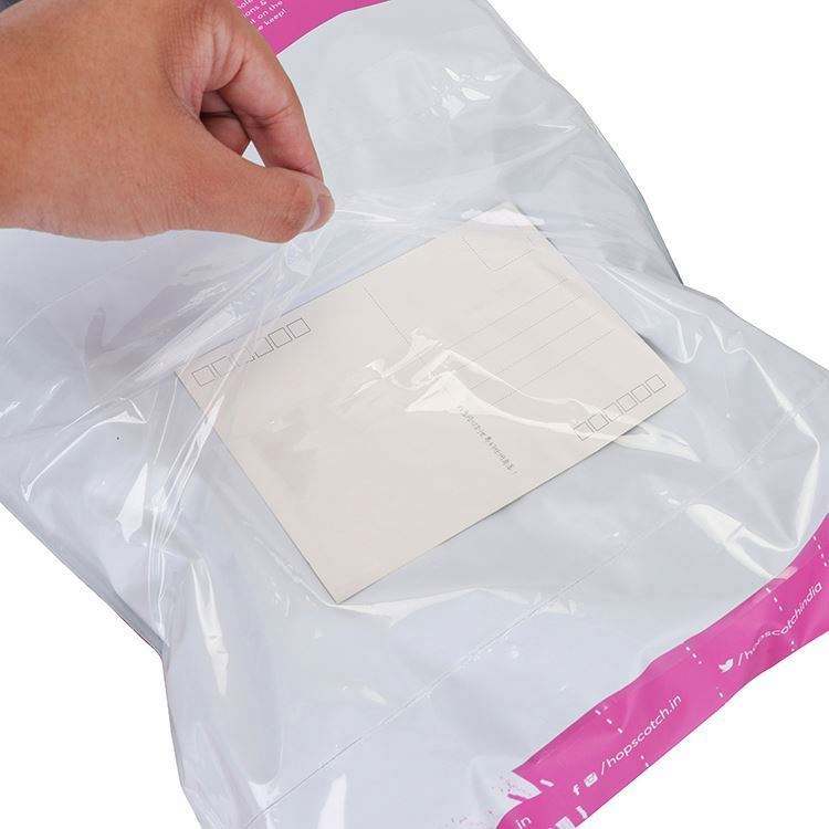 Custom Courier Bags poly bags poly mailers with outer Pouch back pocket for Waybill - Image 2