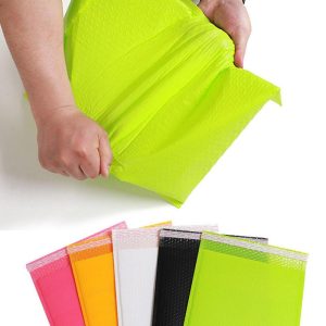Wholesale Custom Multi-color Poly Plastic Mail Sacks Padded Wraps Shipping Pocket Self-adhesive Package Bubble Bag Mailers
