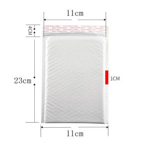 Excellent quality biodegradable foam envelope bag printed Logo white pearl film bubble bag