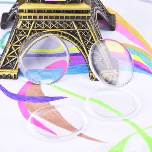 Top quality 1 inch transparent clear custom epoxy sticker custom printing manufacturer