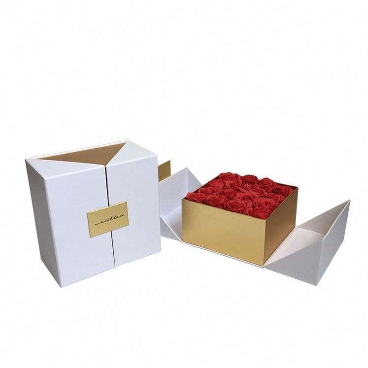 custom luxury flower gift box custom printing rose flower packaging box - Image 3