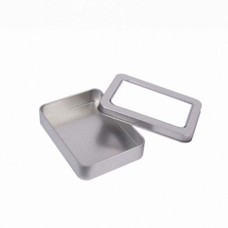Wholesale Custom Rectangle Tin Box Gift Candy USB Packaging Metal can Tinplate Box With Window - 图片 4