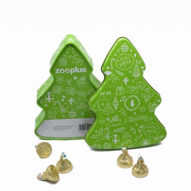 Custom Printed Exquisite Tin Box Storage Christmas Tree Metal Box Tea Chocolate Packaging Tin Packaging Gift Box - 图片 4