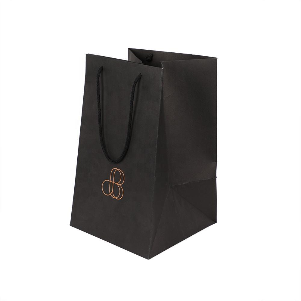 Wholesale Custom black Logo Printed shopping bag Luxury Shopping Gift Underwear Paper Bag for underwear - 图片 6