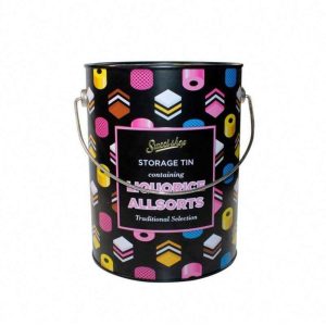 Manufacturer Customize Gift Packaging Tin Box Liquid Barrel Metal Box Portable custom printed Packaging Bucket with cover