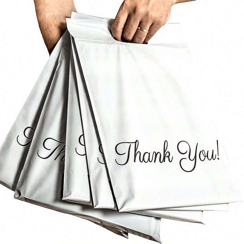 Custom Biodegradable Large Durable Self Adhesive Tear Proof Mailing Clothing T Shirt Matte Black Poly Mailers Bag With Handle - Image 6