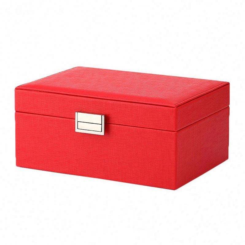 Custom unique necklace jewelry box leather luxury ring jewelry box - Image 4