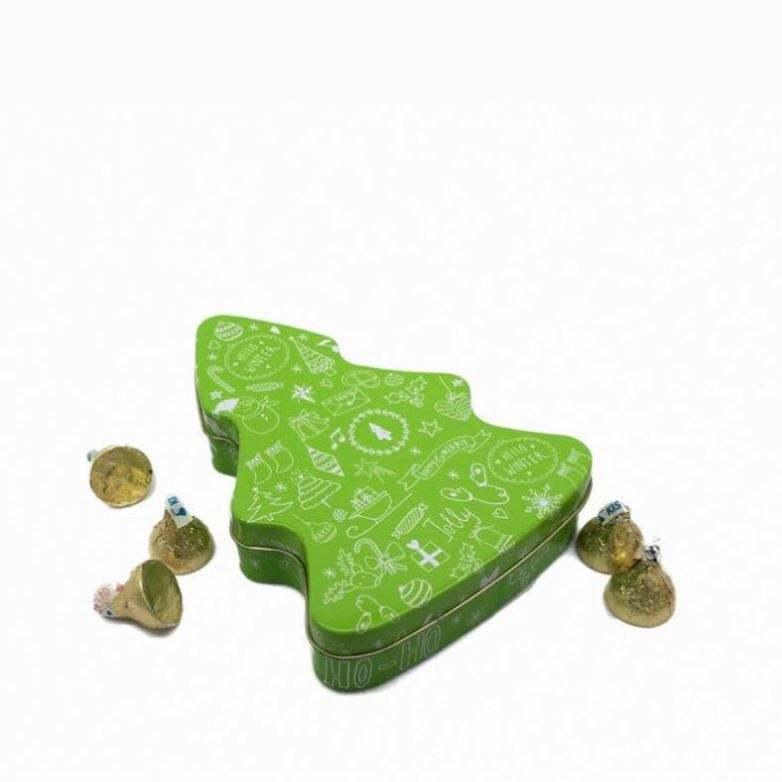 Custom Printed Exquisite Tin Box Storage Christmas Tree Metal Box Tea Chocolate Packaging Tin Packaging Gift Box - 图片 3