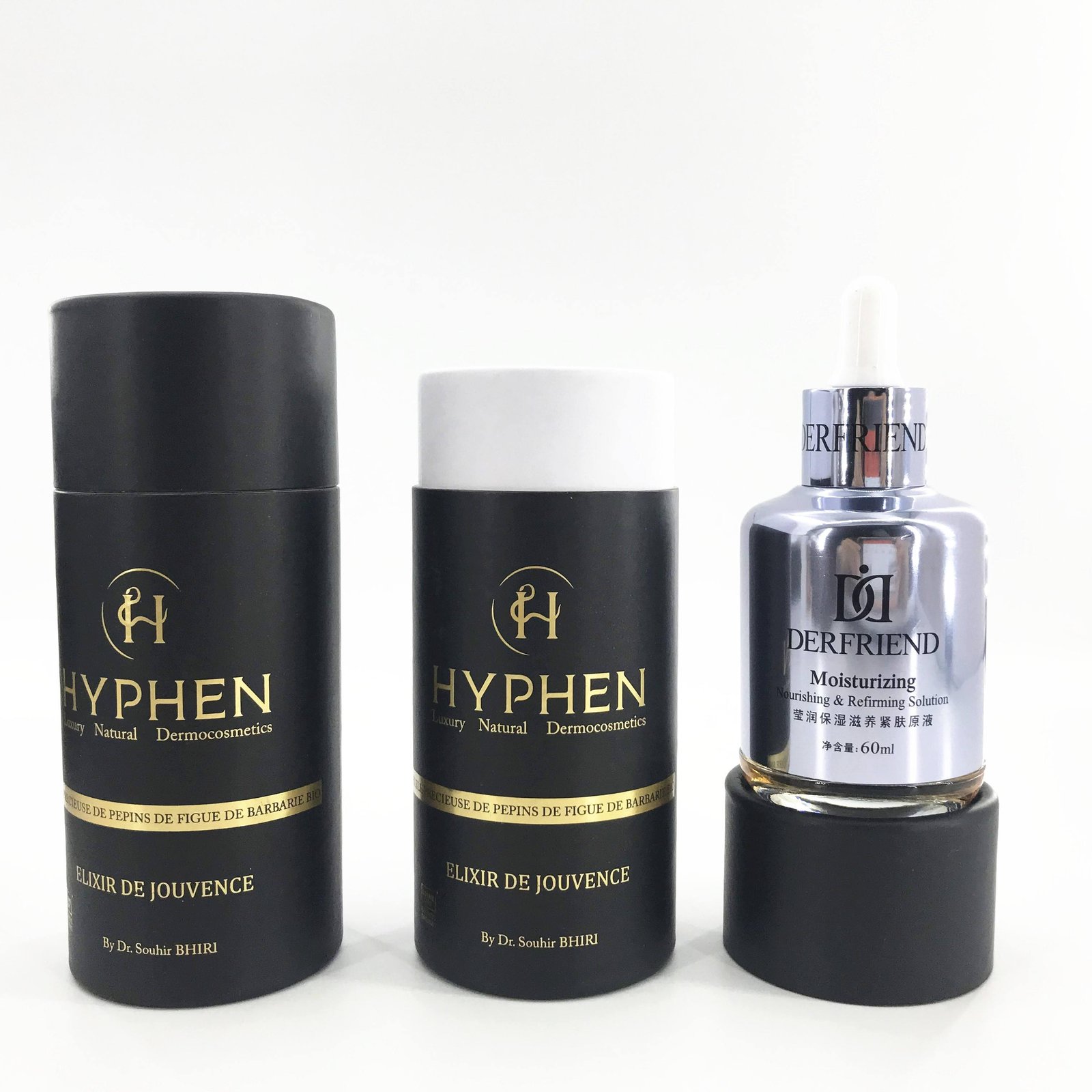New Style Black Round Perfume Cylinder Gift Box Paperboard Craft Paper Tube Cylinder Box Packaging - 图片 7