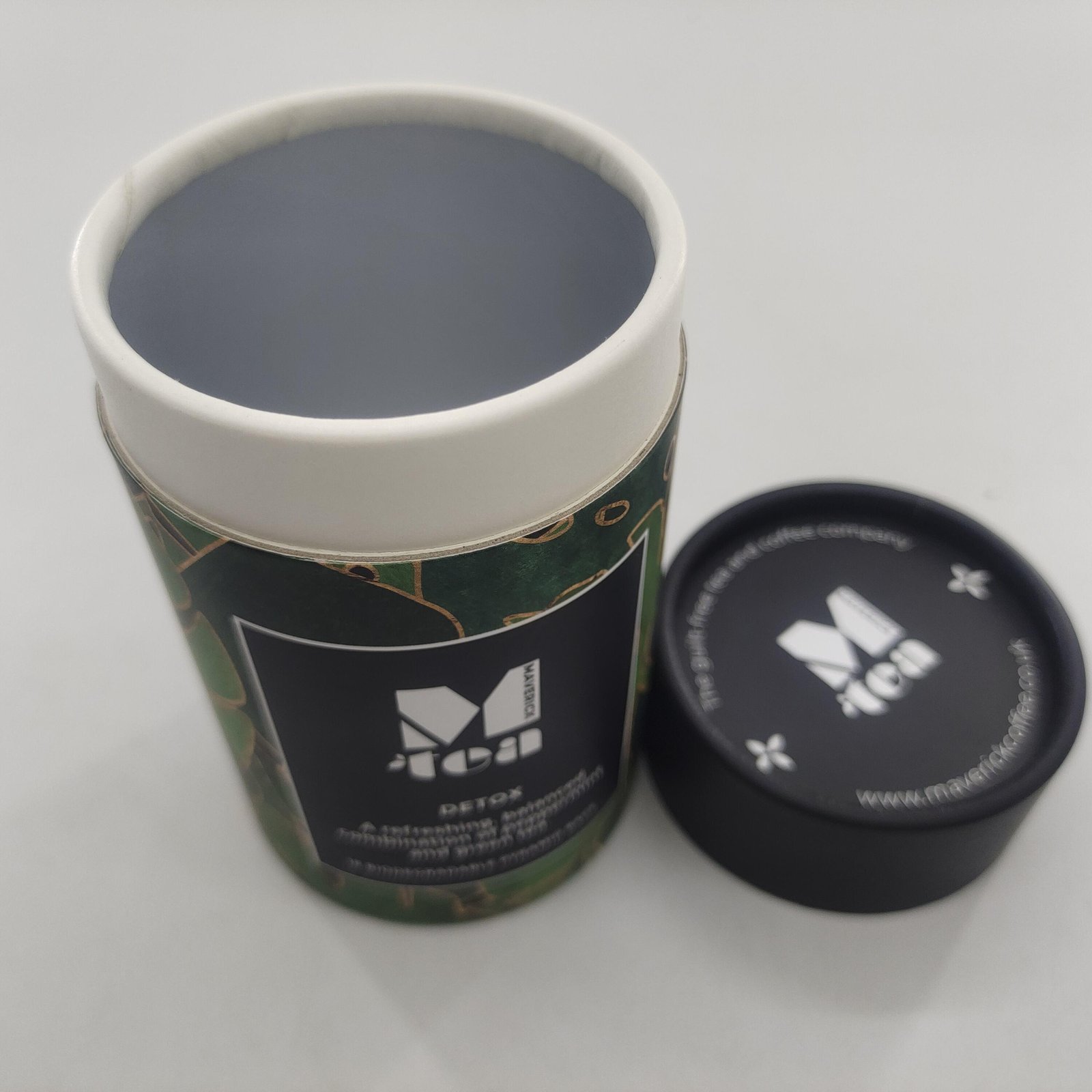 Custom Biodegradable Cylinder Paper Cardboard Tea Canister Tube Box Packaging for Tea Bag Package - 图片 6