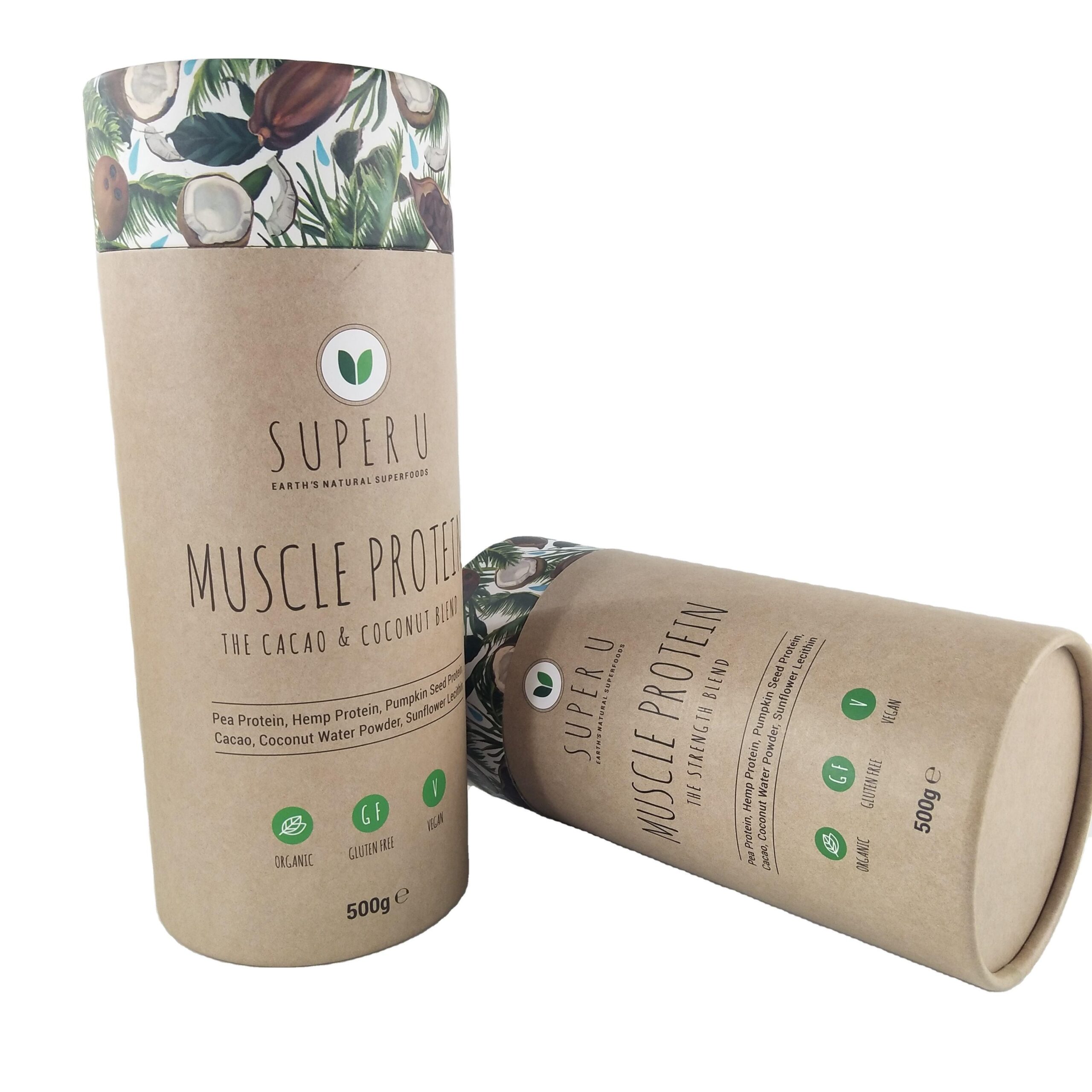 Wholesale Free Design Empty Custom color biodegradable Cardboard box Food Grade Kraft Paper Tubes For Tea Packaging