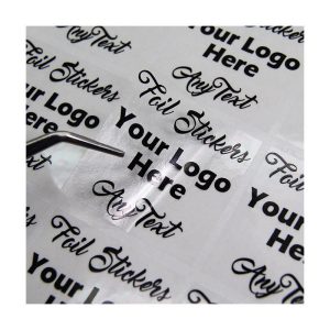 Wholesale customized sizes personalized transparent waterproof logo stickers printed business labels accept customization