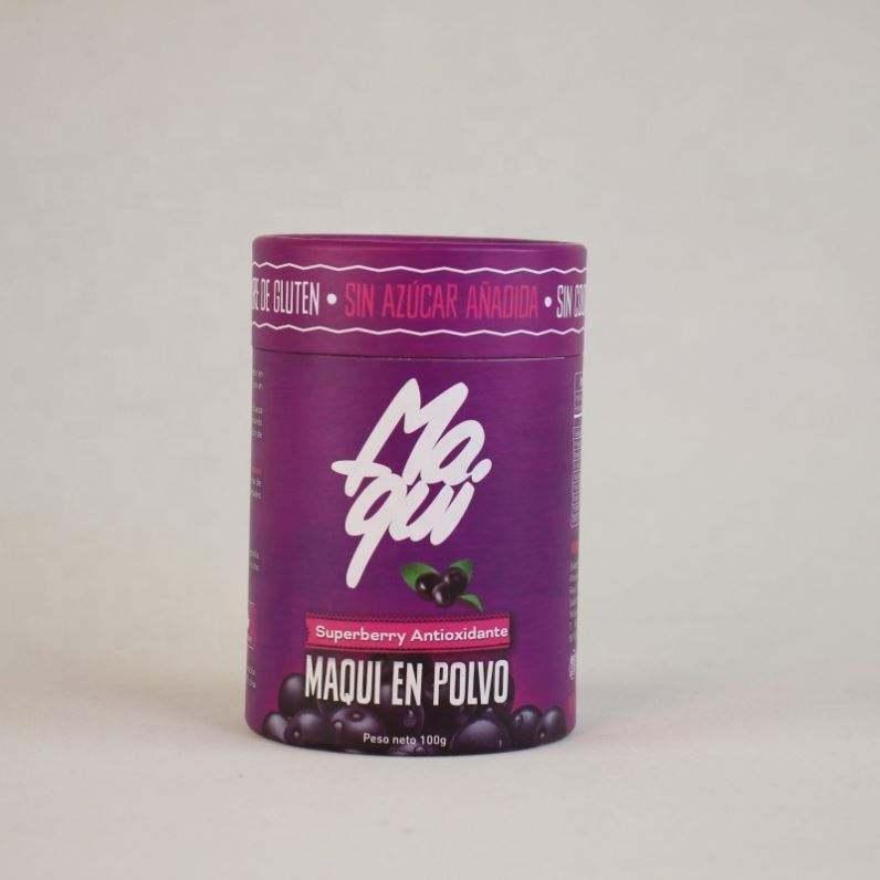 Custom logo cylinder foil tea food paper tube packaging with metal aluminum foil food airtight for Fruit Tea paper tube - 图片 7