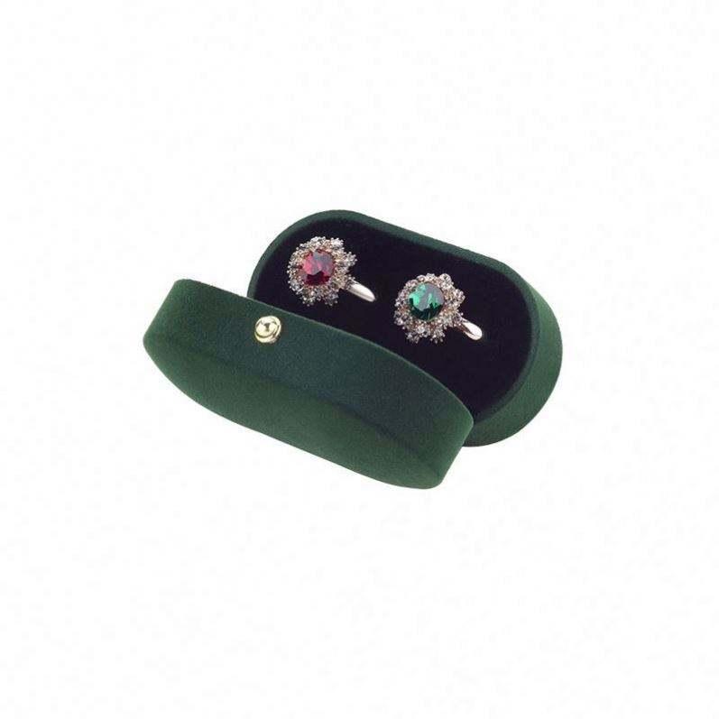 Custom wood box jewelry velvet packing wooden ring box with logo - Image 2