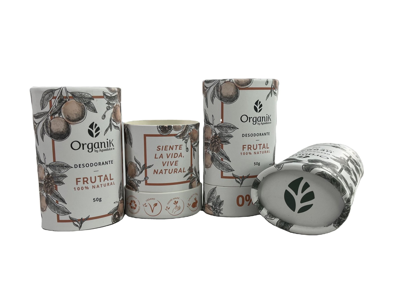 Eco- friendly Biodegradable Big Size Oval shape 75g Deodorant Push up Paper Tube Packaging - 图片 3