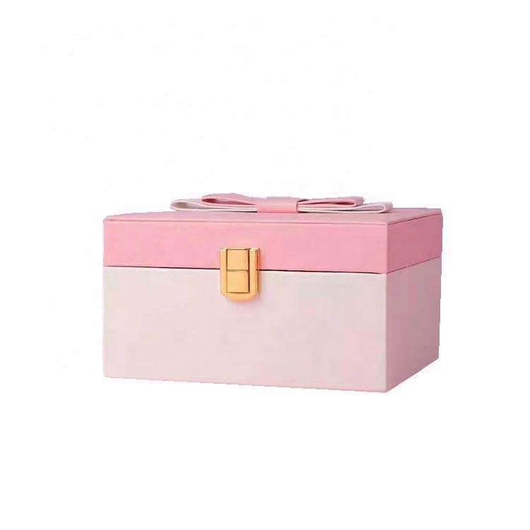 custom logo timepieces jewelry storage pu leather jewelry case boxes cabinet for jewelry packing