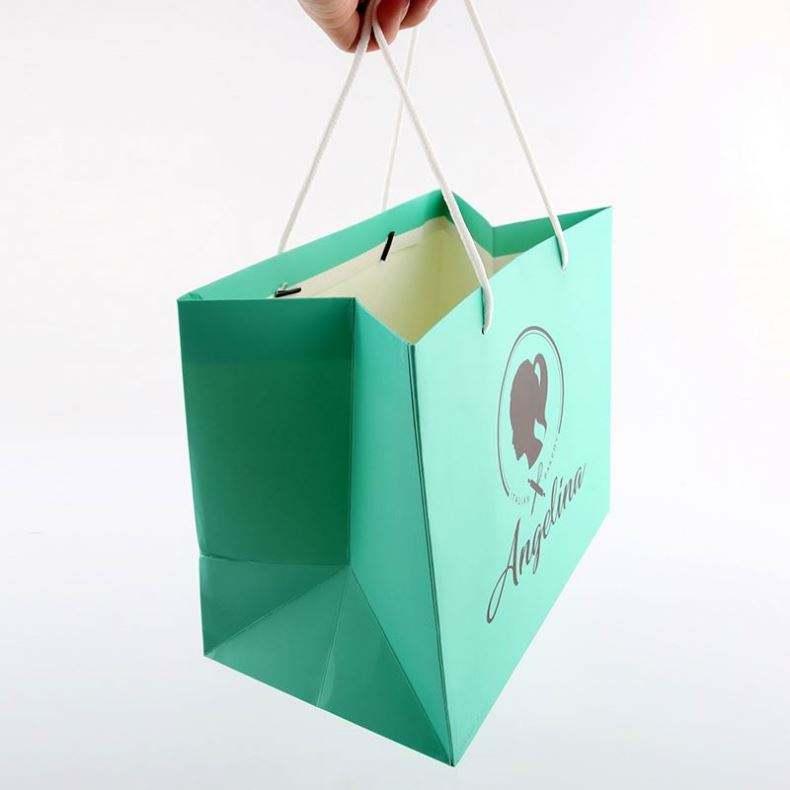 BTO Custom logo printed luxury merchandise retail euro tote cardboard packaging art paper shopping bags for clothes/clothing - 图片 4