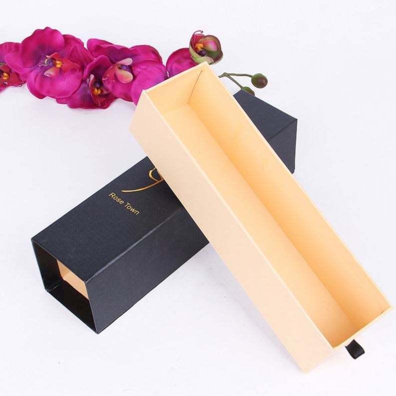 Creative Gold Stamping Gift Paper Box Custom Logo Perfume Watch High Grade Packaging Box Candy Rectangle Drawer Gift Box - 图片 5