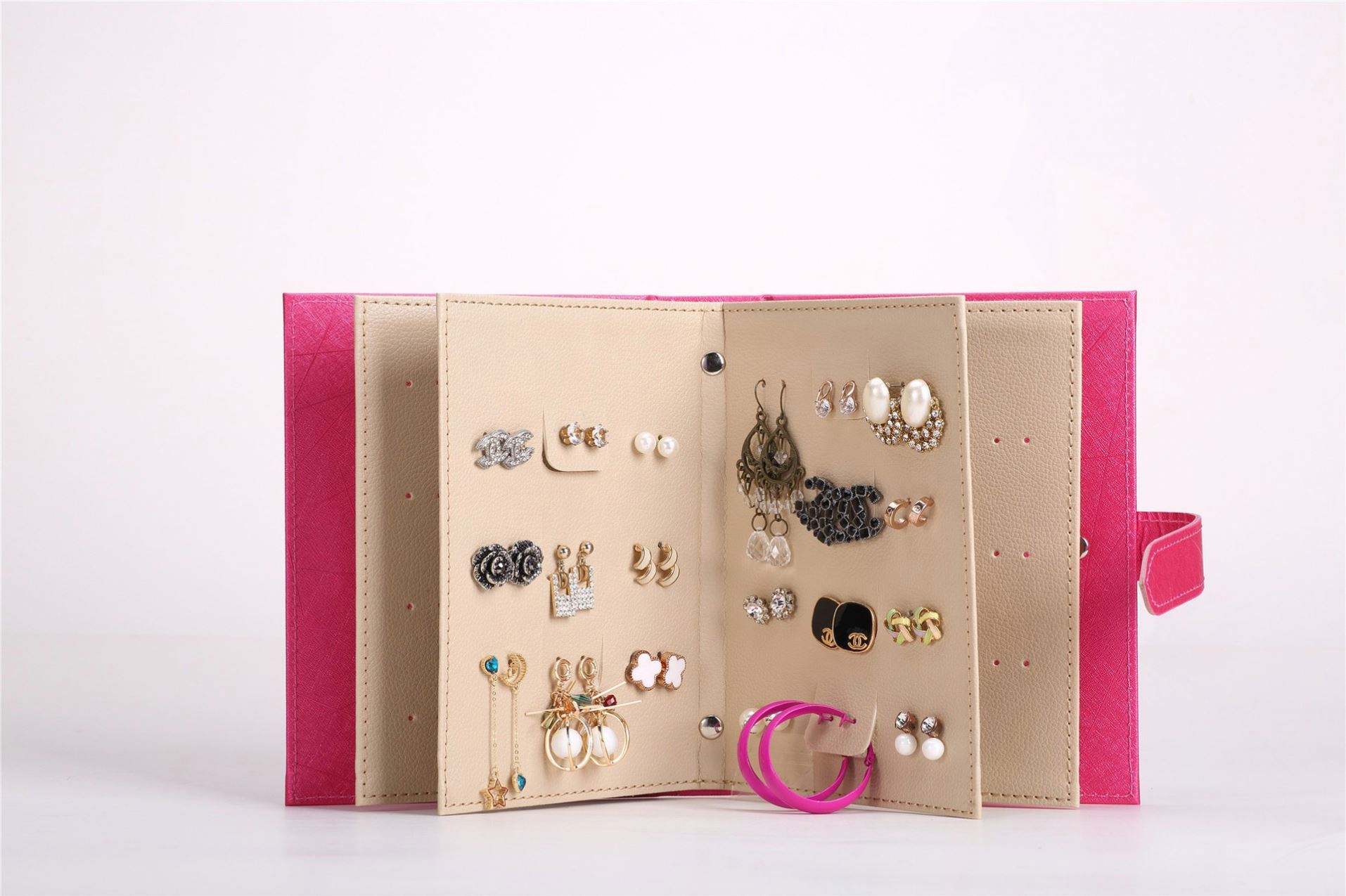 Custom rectangle earring holder box luxury jewelry Book Shape earrings necklace organizer box holder with logo women gift - Image 2