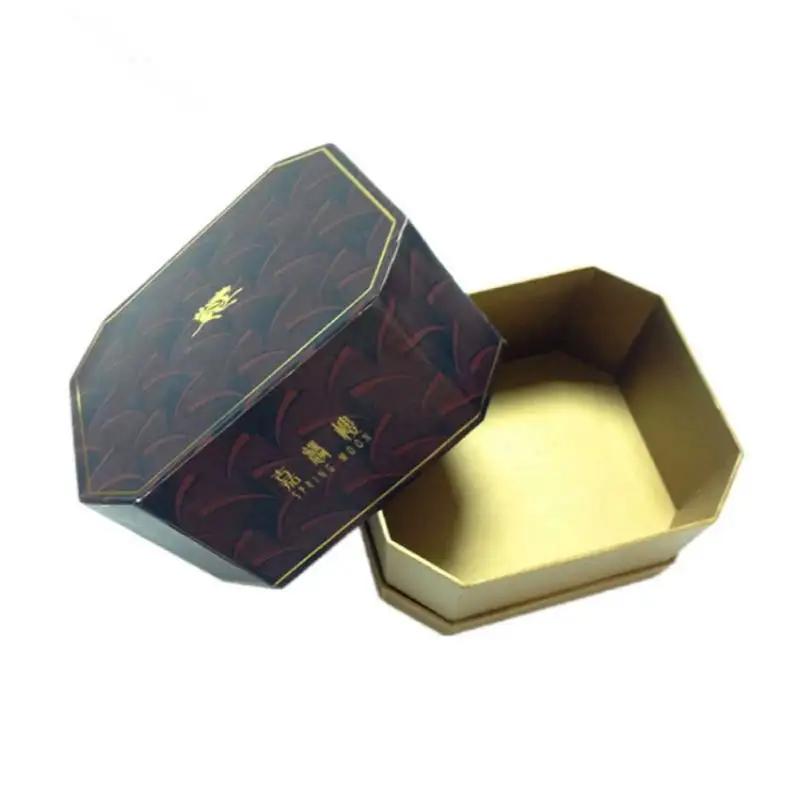 Luxury Premium Custom Brand Octagonal Rigid Cardboard Jewelry Packaging Gift Box with Foam Tray - Image 6