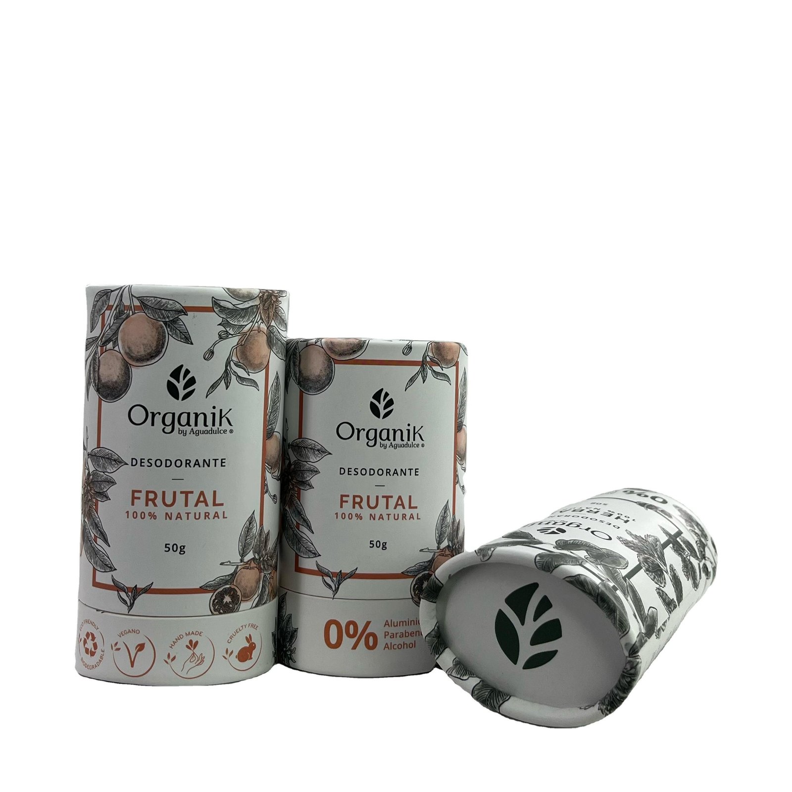 Eco- friendly Biodegradable Big Size Oval shape 75g Deodorant Push up Paper Tube Packaging