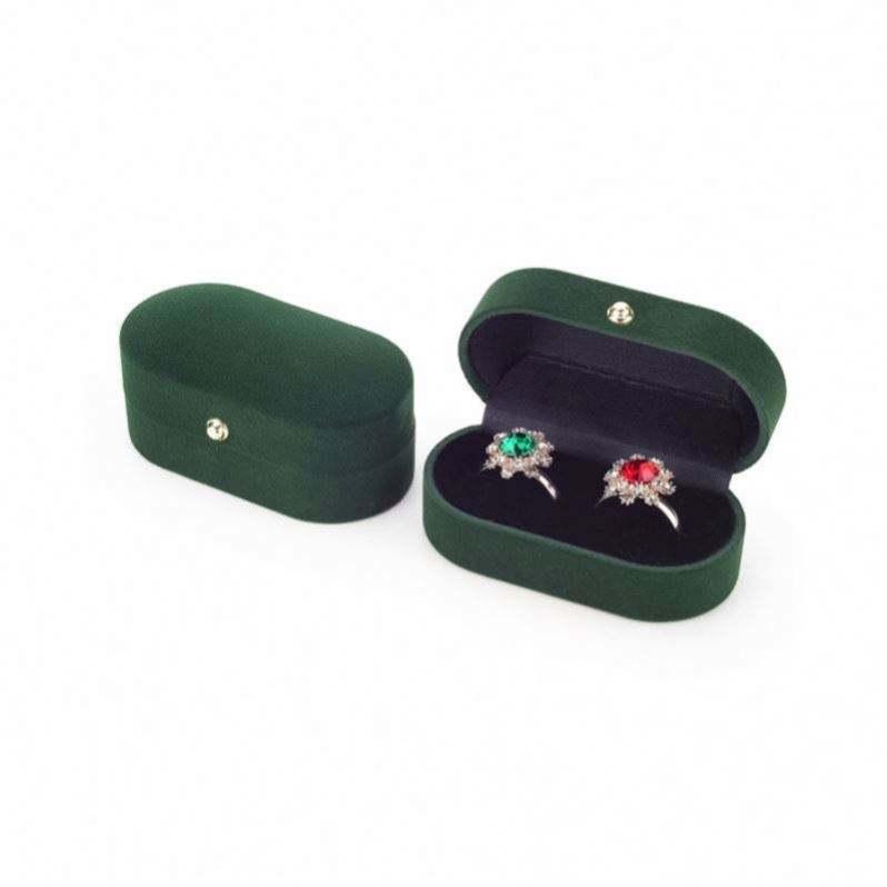 Custom wood box jewelry velvet packing wooden ring box with logo - Image 3