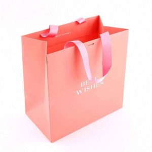 Wholesale free sample custom shopper red pink premium holiday gift box bag with your own logo