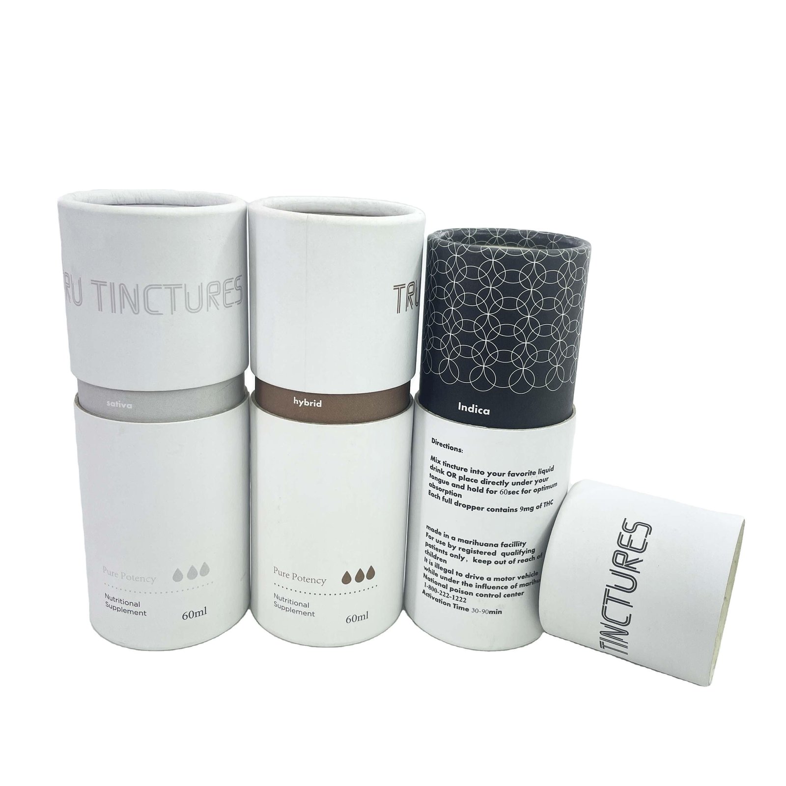 Custom Paper Tube Packaging Box for Perfume Bottle for 30ml 50ml bottle
