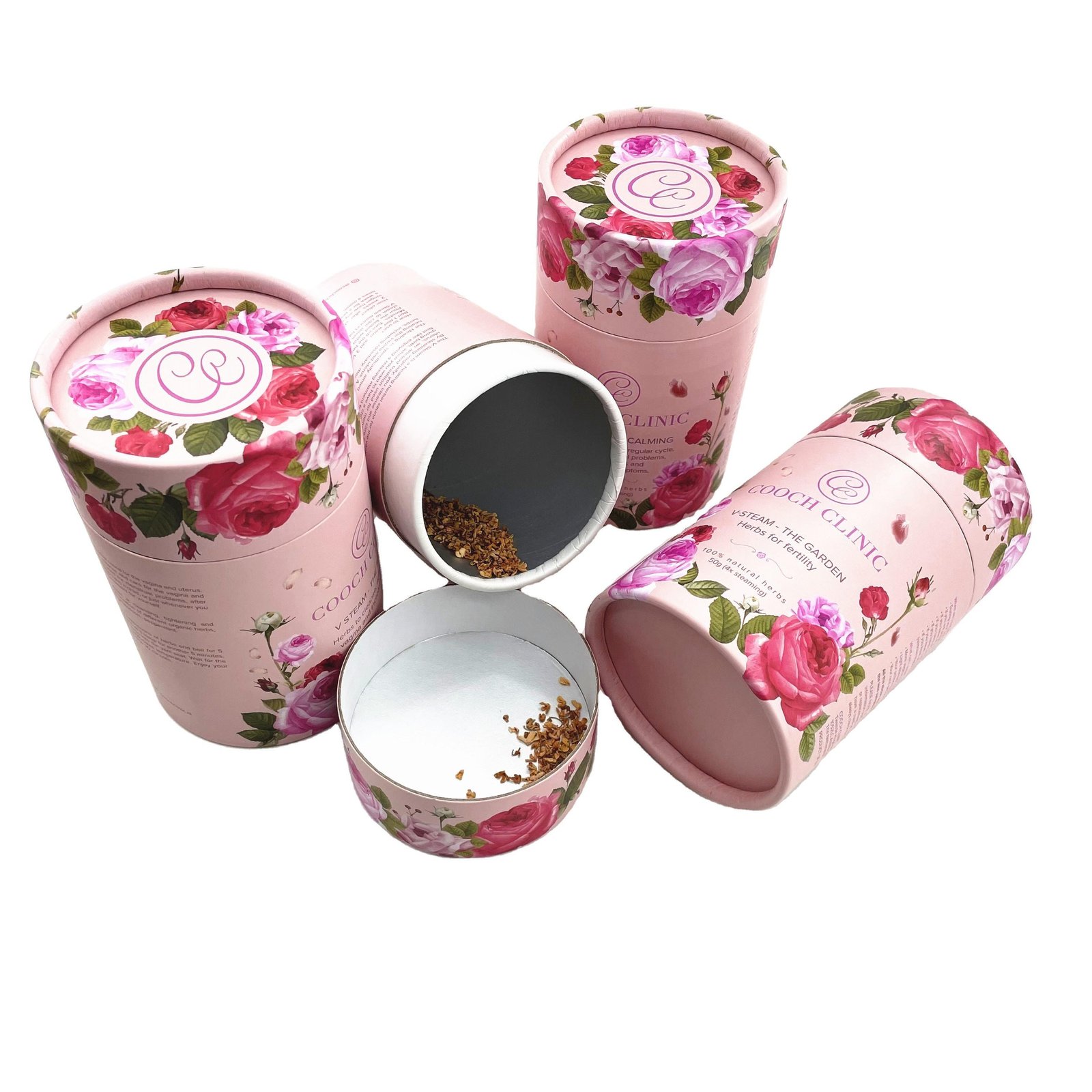 Eco friendly Customized Size Biodegradable Cardboard Paper Tube For Protein Powder Tea Packaging