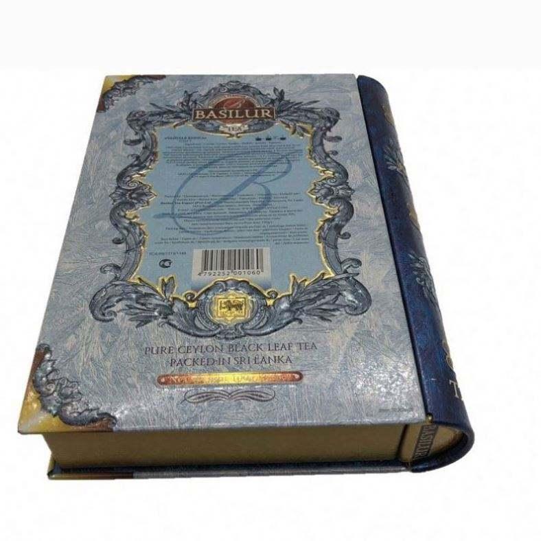 Custom Creative Book Shape Clamshell Tin Box Packaging Gift Good Quality Tea Packaging Embossed Tin Box Food Packaging Tin - 图片 4