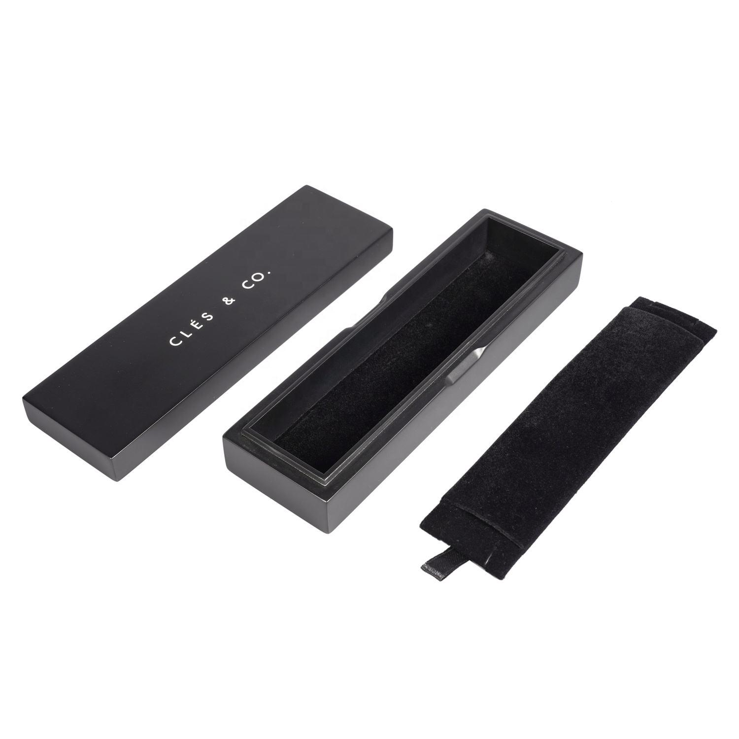 Custom factory watch strap packaging box watch band box high end pu leather interior watch box wooden - Image 7
