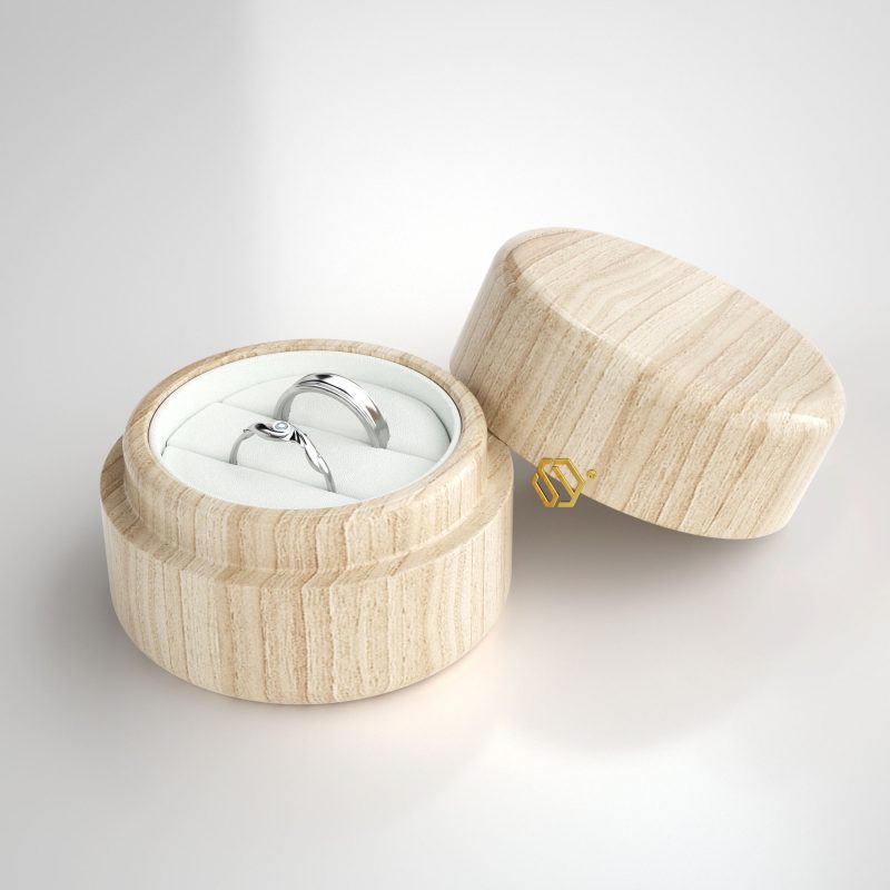 Popular Festival Gifts Ring Wooden Box Packaging Professional Custom Wood Wedding Ring Box - 图片 2