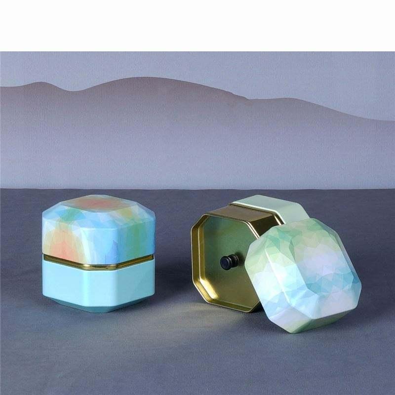 Multicolor Custom Logo Portable Tea Canister Packaging Little Round Metallic Tins Bottle Packaging Can - 图片 4
